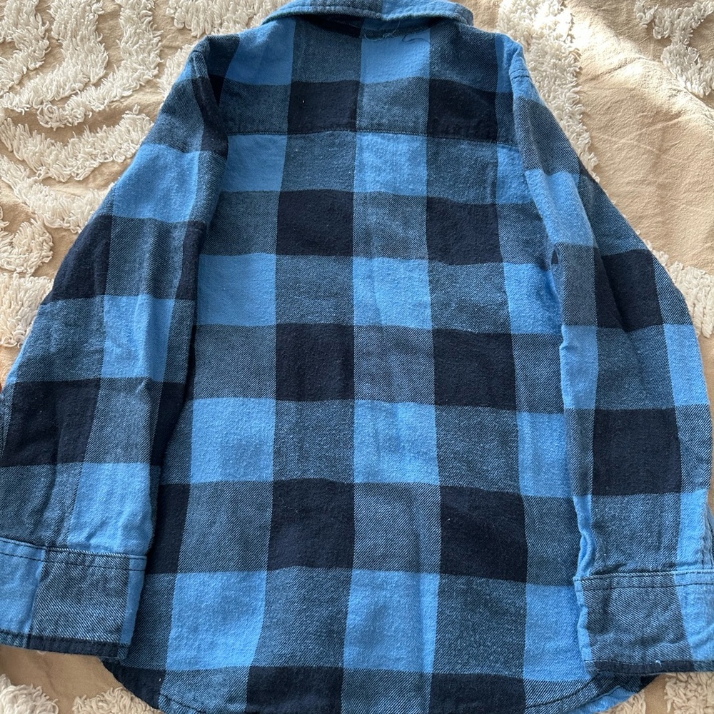 H&M Boys Blue Flannel shirt 5-T - Picture 2 of 4
